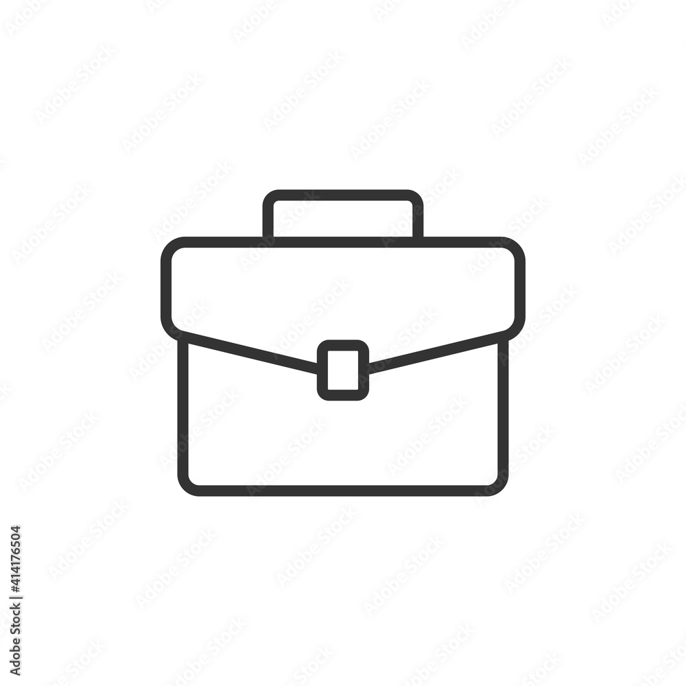 Briefcase vector icon. Bag, portfolio symbol. Flat vector sign isolated on white background. Briefcase vector icon. Bag, portfolio symbol. Flat vector sign isolated on white background.