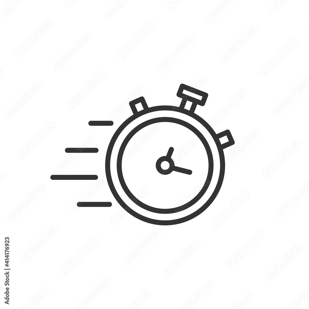 Quick time icon. Fast deadline. Rapid line symbol on white background. Vector. Quick time icon. Fast deadline. Rapid line symbol on white background. Vector.