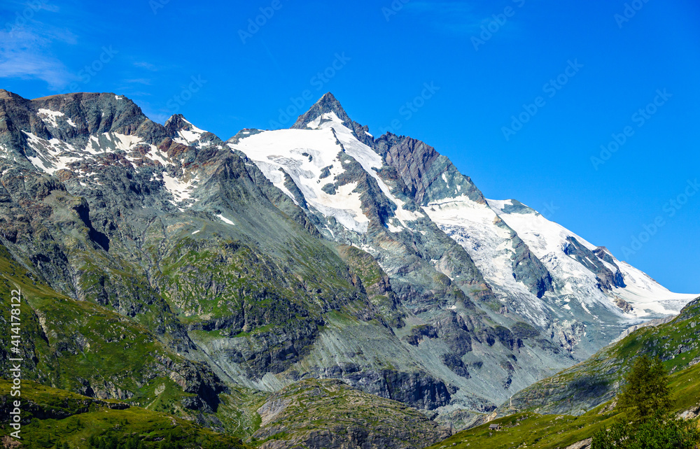 landscape at the Grossglockner mountain in austria