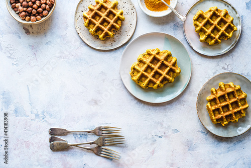 Turmeric waffles