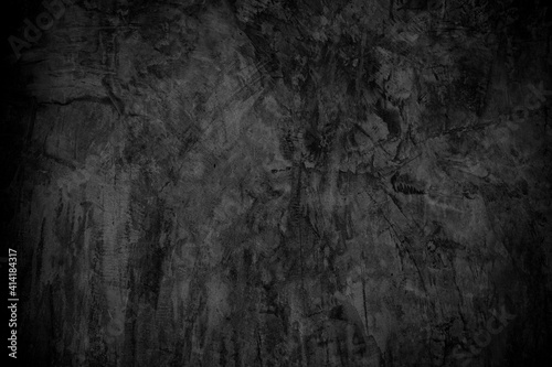 Old wall texture cement dark black gray background abstract grey color design are light with white gradient background.