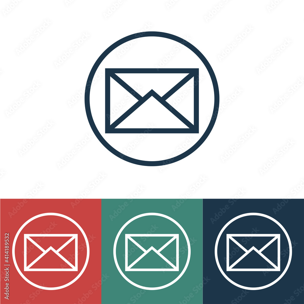 Linear vector icon with letter Linear vector icon with letter