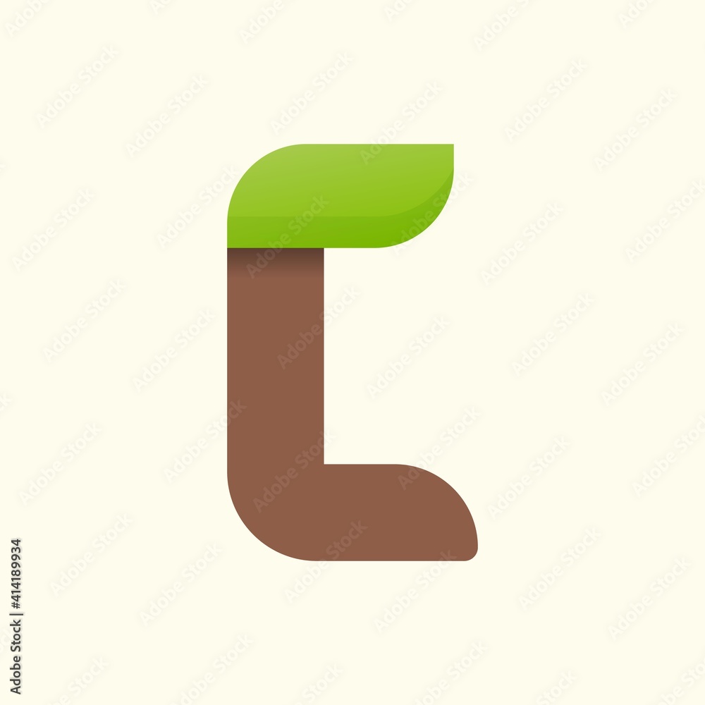 C letter eco logo with leaf. Vector font for bio posters, spa emblem, vegan, herbal and botanical cards etc. C letter eco logo with leaf. Vector font for bio posters, spa emblem, vegan, herbal and botanical cards etc.