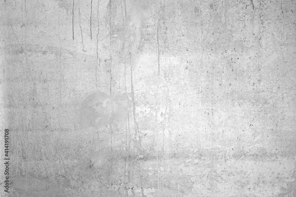 Cement wall background, abstract gray concrete texture for interior design, white grunge plaster or painted concrete wall texture, cement stone, white stone bare concrete without plaster.