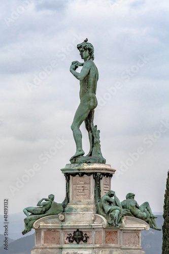 Statue of David at Piazzale Michelangelo in Florence