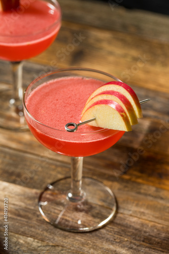 Refreshing Boozy Jack Rose Apple Cocktail photo