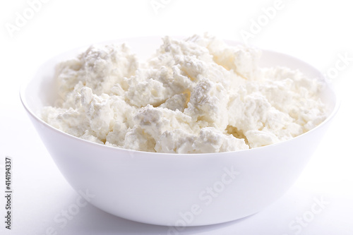 cottage cheese in a bowl