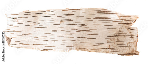 Tableau sur toile birch bark on a white isolated background