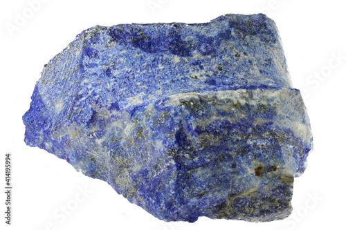 lapis lazuli from Jundak Mine, Afghanistan isolated on white background