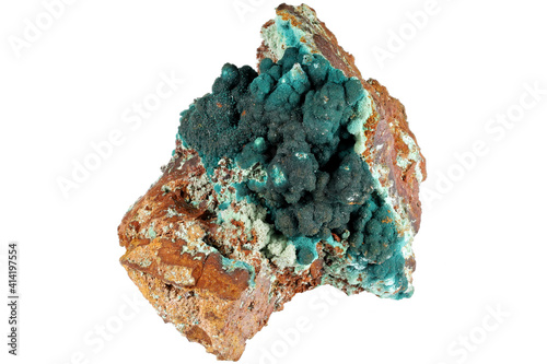 rosasite from Ojuela Mine, Mexico isolated on white background photo