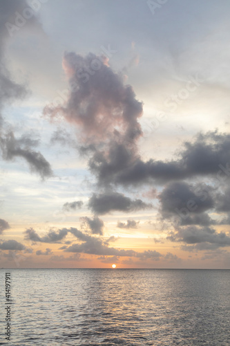 Caribbean, Grenada, Mayreau Island. Caribbean sunset.