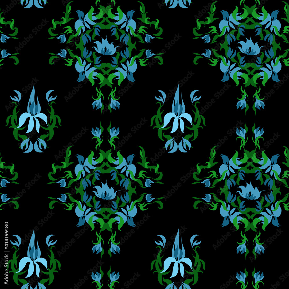 Seamless Flower Pattern. Summer background garden for design