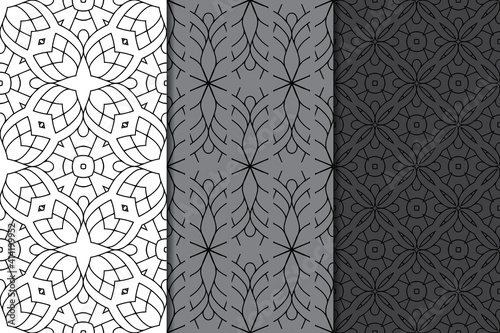 Collection seamless patters with mandala