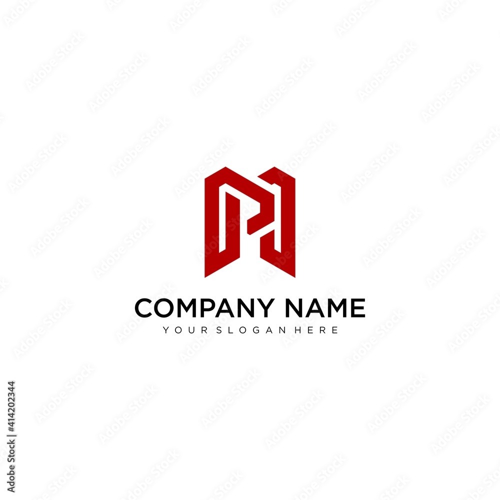 Letter MP line logo design. Linear creative minimal monochrome monogram symbol. Universal elegant vector sign design. Premium business logotype. Graphic alphabet symbol for corporate business identity