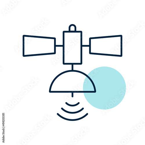 Satellite vector icon. Navigation sign