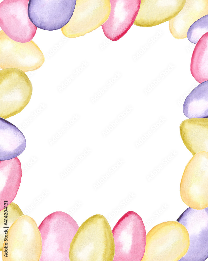 Fototapeta premium Colorful Easter Egg frame
