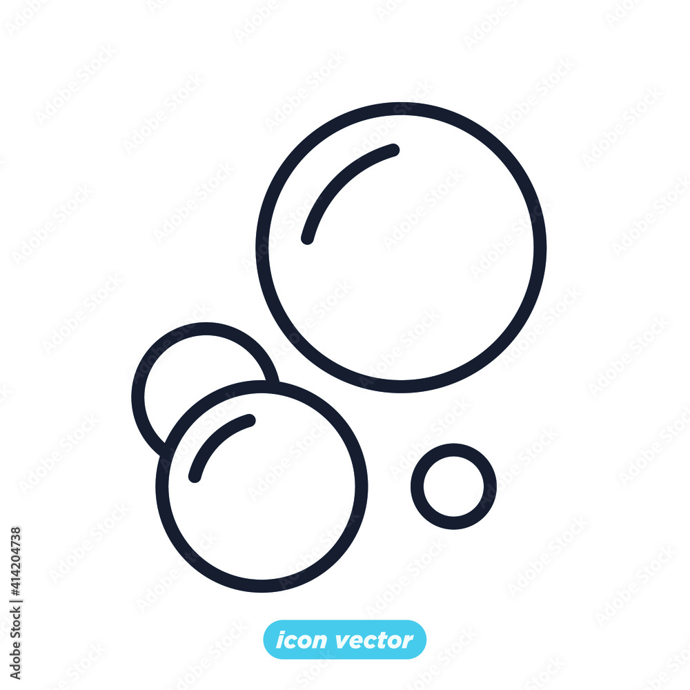 Bubbles icon. Soap foam, fizzy drink, oxygen bubble pictogram symbol template for graphic and web design collection logo vector illustration Bubbles icon. Soap foam, fizzy drink, oxygen bubble pictogram symbol template for graphic and web design collection logo vector illustration