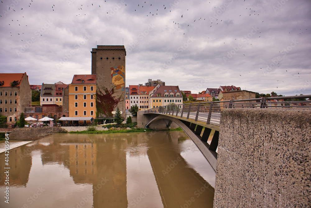 Altstadt Brücke über die Neiße, Grenze zwischen Polen und Deutschland, Görlitz, Sachsen, Deutschland