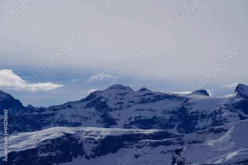 Panoramic landscape from Swiss ski resort Hoch-Ybrig, Switzerland. © Michael Derrer Fuchs