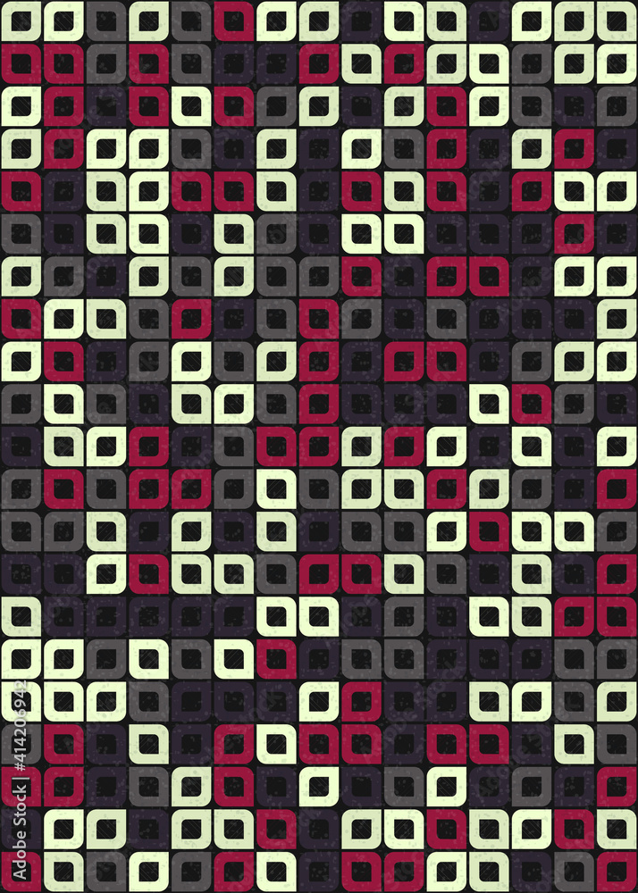 Fototapeta premium Abstract Geometric Pattern generative computational art illustration