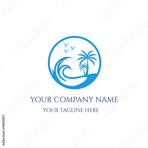 Unique and Creative travel logo design vector for company