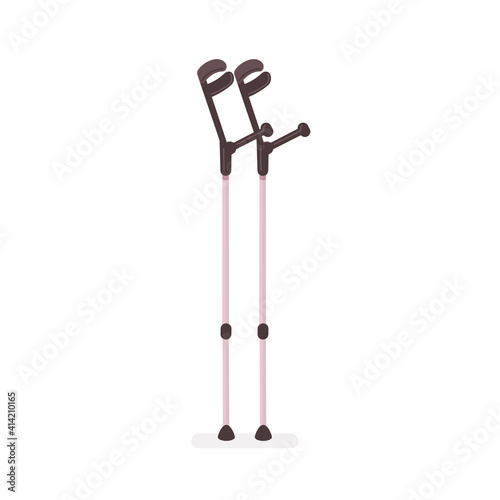 Elbow crutch. Vector illustration in flat style.