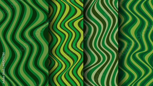 Vector pattern with green stripes. A design concept for celebrating St. Patrick's Day.