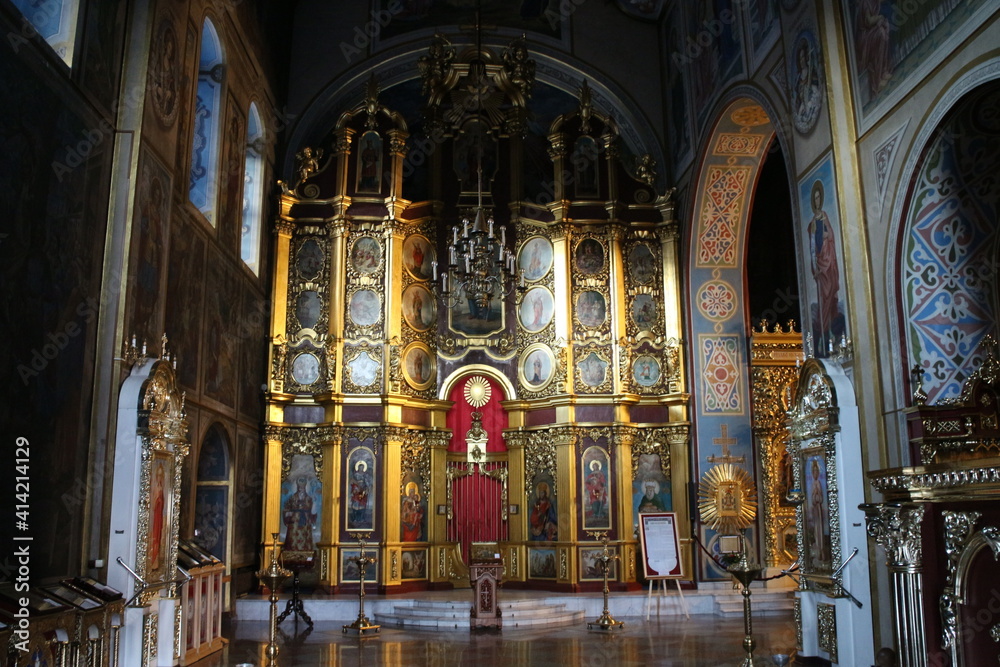 Altar in St. Michael's Golden-Domed Monastery  in Kiev, Ukraine