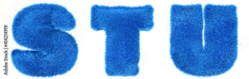 Fotografie Teddy blue alphabet