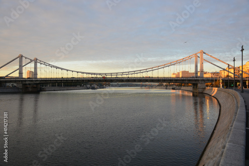 MOSCOW, RUSSIA - October 10, 2018: View of Krymsky Bridge