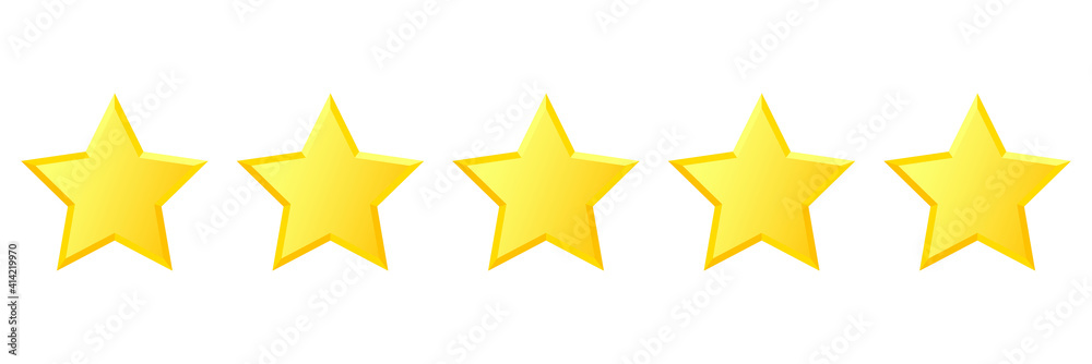 5 golden stars rating. five golden stars as vector icons.
5 golden stars rating. five golden stars as vector icons.