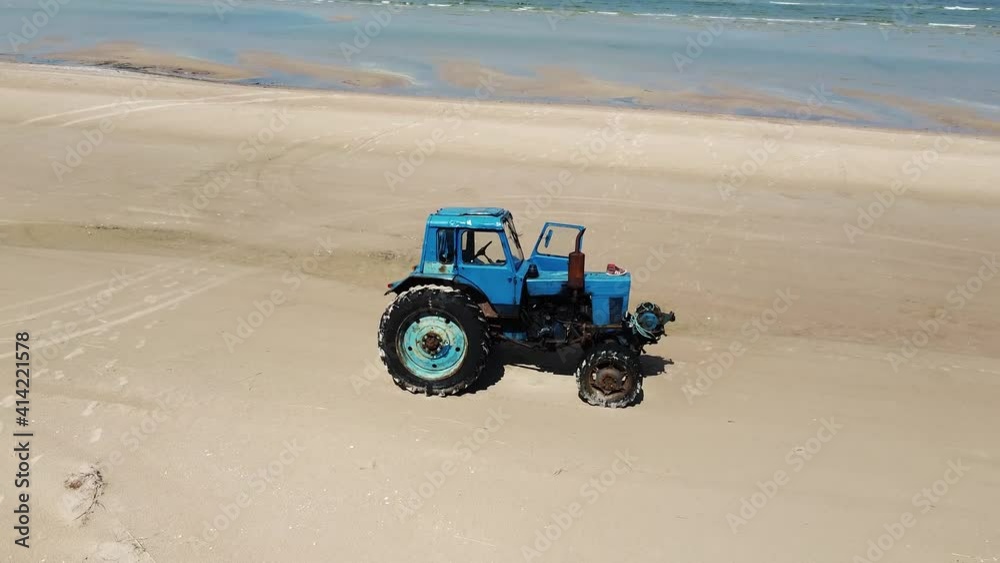 Tractor on the beach Tractor on the beach