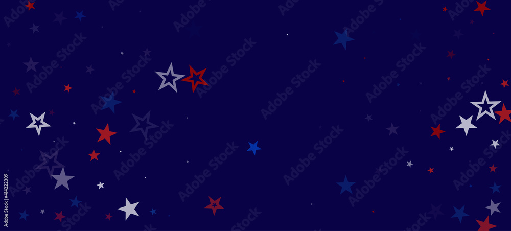 National American Stars Vector Background. USA Independence 4th of July Veteran's Labor President's 11th of November Memorial Day