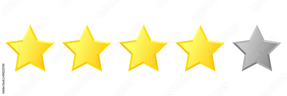5 stars rating one greyed out others gold 5 stars rating one greyed out others gold