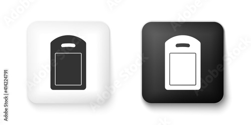 Free Download Black and white Cutting board icon isolated on white background. Chopping Board symbol. Square button. Vector. - GFXLoad