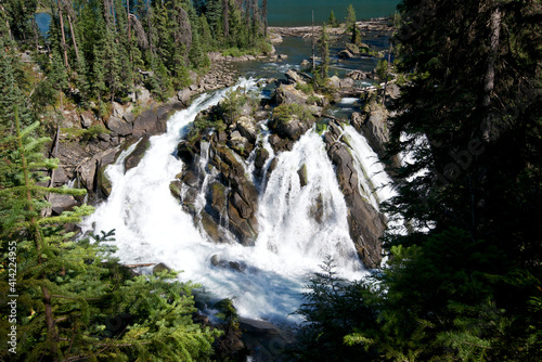 Ghost Lake Falls on the Matthew River in the Cariboo region of British Columbia is one of the most attractive  dramatic falls in the region. 