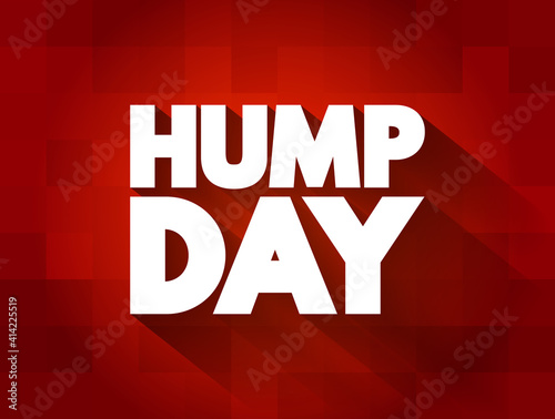 Canvas Print Hump Day text quote, concept background