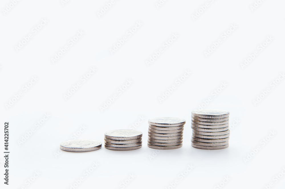 Save money and account banking for finance concept. Business growth. concept finance and accounting. Stacked coins. Stack of money coin with trading graph, financial investment concept can be use as b Save money and account banking for finance concept. Business growth. concept finance and accounting. Stacked coins. Stack of money coin with trading graph, financial investment concept can be use as b