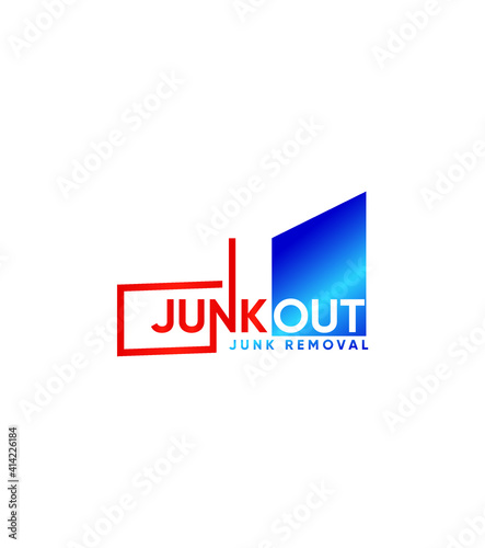 Junk out / Junk removal logo template, vector logo for business and company identity 