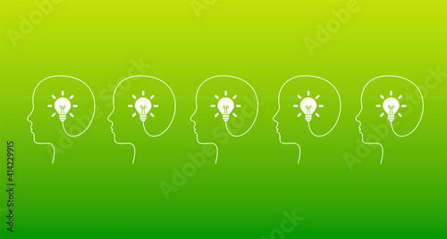 testa, lampadina, idea, colori, creatività, idee	
