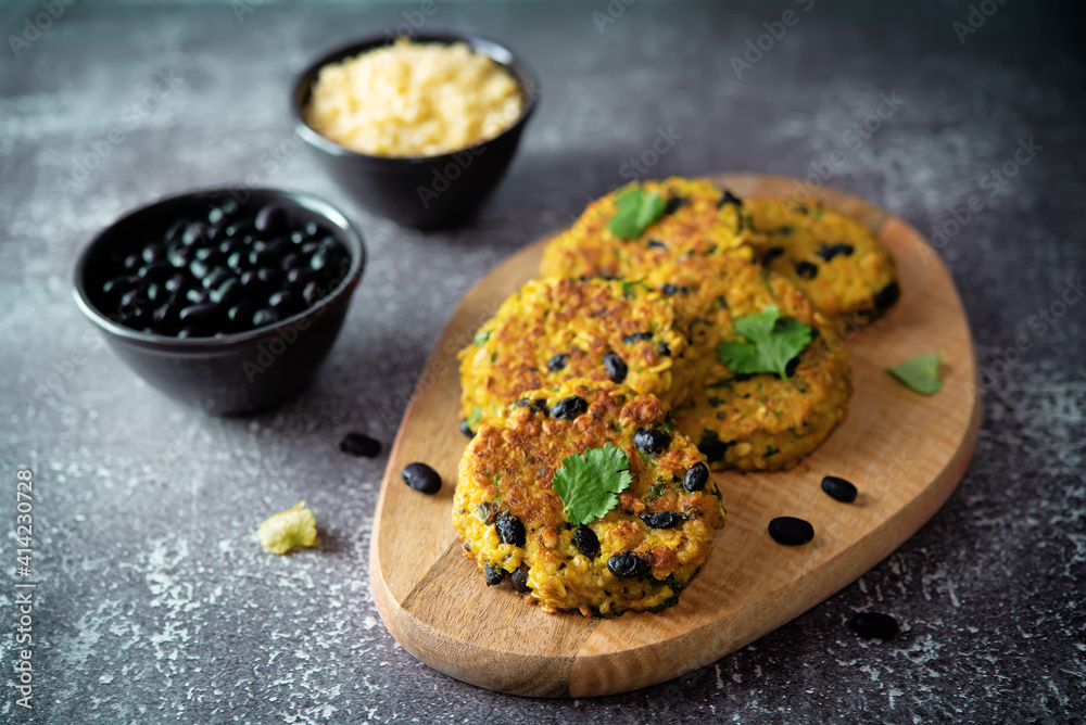 Millet Black Beans Oats Cilantro Burgers Millet Black Beans Oats Cilantro Burgers