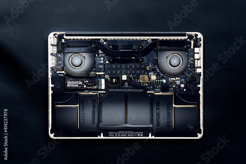 The inside of a laptop computer photo