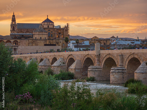 Roman Bridge Cordoba Sunset