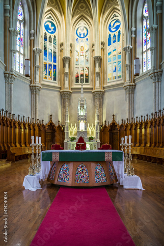 Canada, New Brunswick, Miramichi. Interior of St. Michael's Basilica.