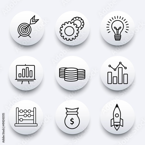 Business icon set collection
