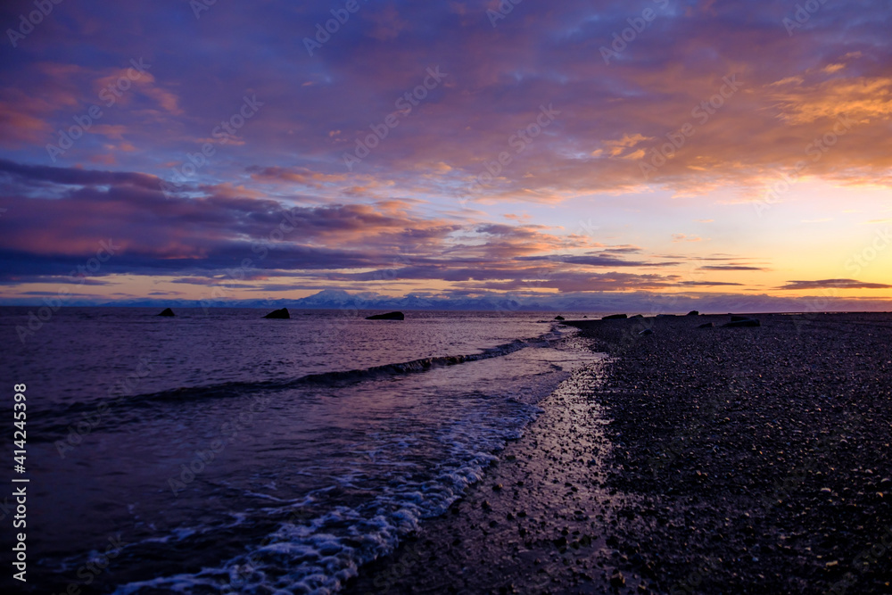 sunset on the beach