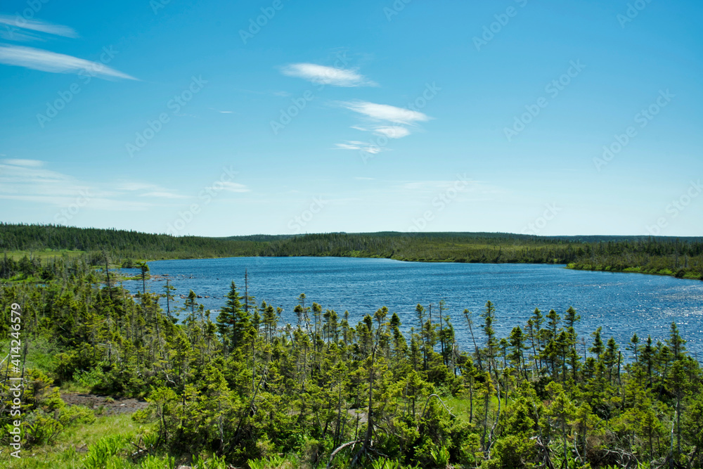 Canada, Nova Scotia. Cape Breton Highlands National Park, French Lake