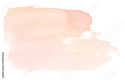 isolated spot of pink color painted with watercolor