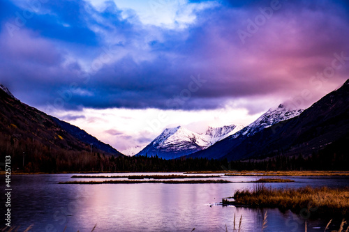 lake and mountains