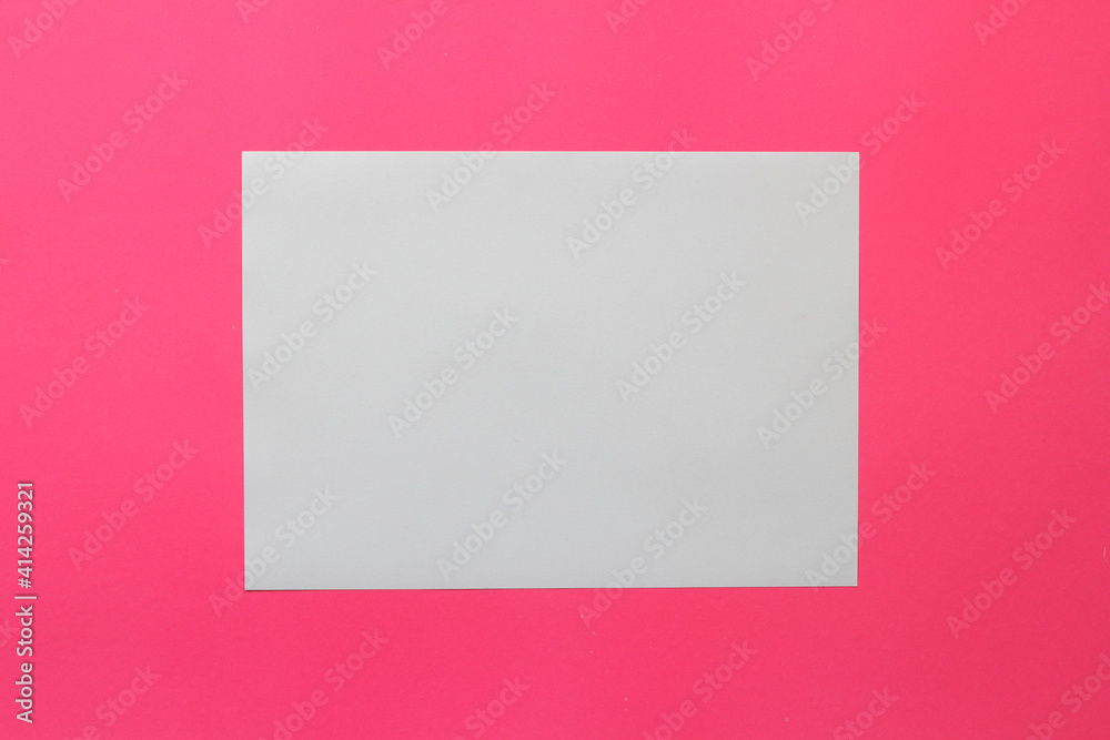 mock-ups paper on pink background, white paper Blank portrait A4. brochure magazine. use banners products business cards to showcase your mock-ups paper on pink background, white paper Blank portrait A4. brochure magazine. use banners products business cards to showcase your